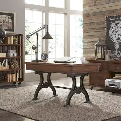 Arlington House Cobblestone Brown Writing Desk
