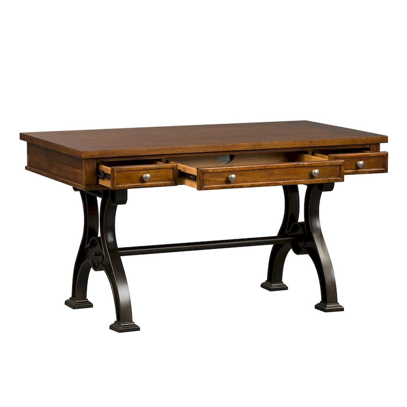 Arlington House Cobblestone Brown Writing Desk