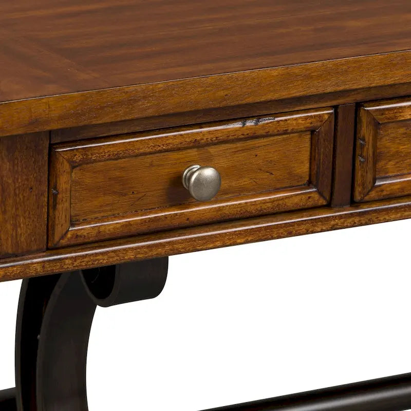 Arlington House Cobblestone Brown Writing Desk