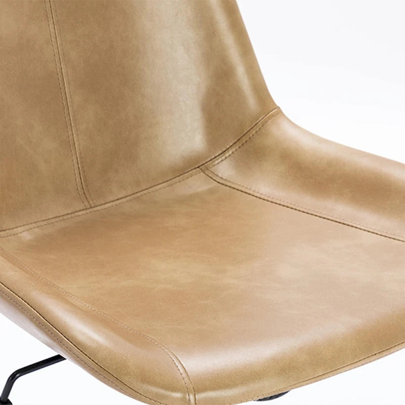 Curved Faux Leather Task Chair Air Lift Office Chair