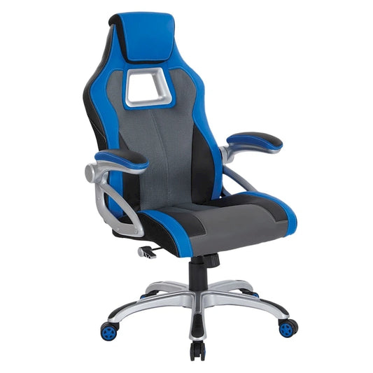 Bonded Leather and Mesh Racing Style Gaming Chair