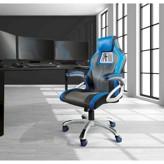 Bonded Leather and Mesh Racing Style Gaming Chair