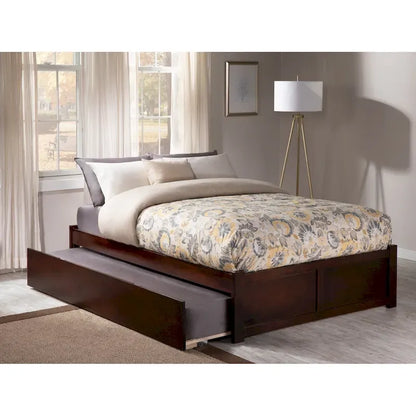 AFI Concord Wood King Platform Bed with Twin XL Trundle
