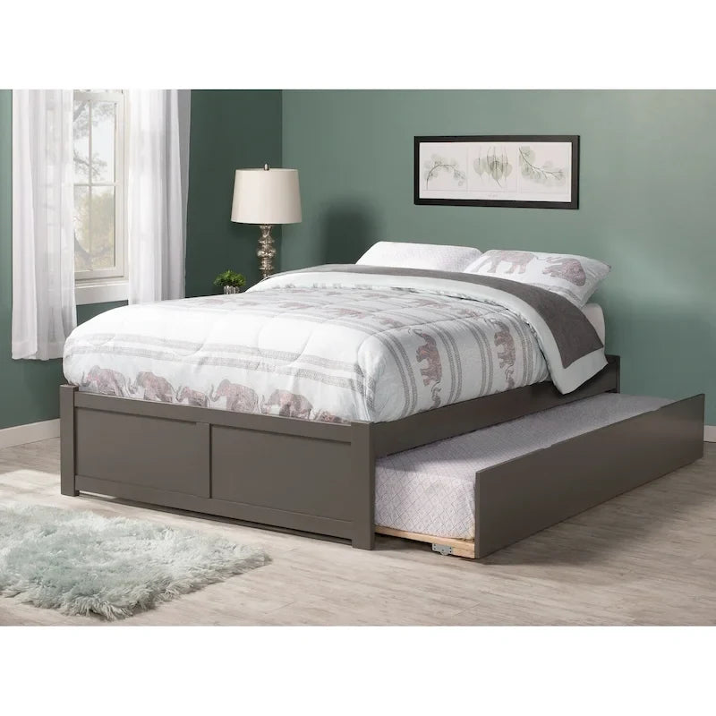 AFI Concord Wood King Platform Bed with Twin XL Trundle