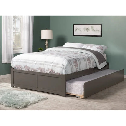 AFI Concord Wood King Platform Bed with Twin XL Trundle