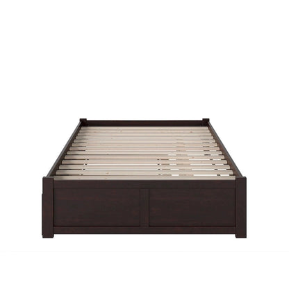 AFI Concord Wood King Platform Bed with Twin XL Trundle