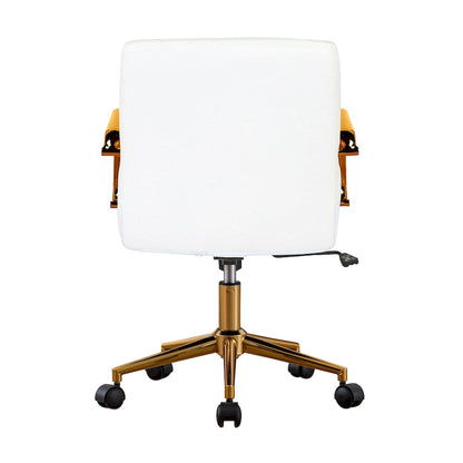 Porthos Home Franco Swivel Office Chair, PU Leather, Roller Wheels