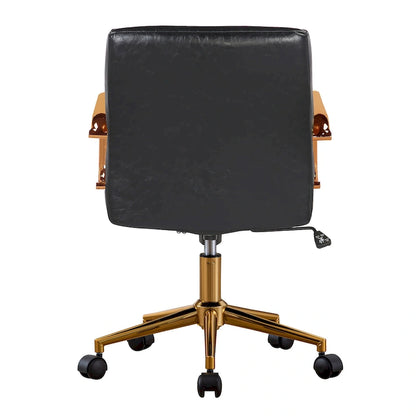 Porthos Home Franco Swivel Office Chair, PU Leather, Roller Wheels