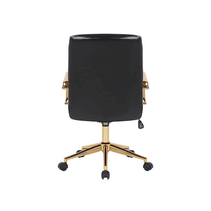 Porthos Home Franco Swivel Office Chair, PU Leather, Roller Wheels