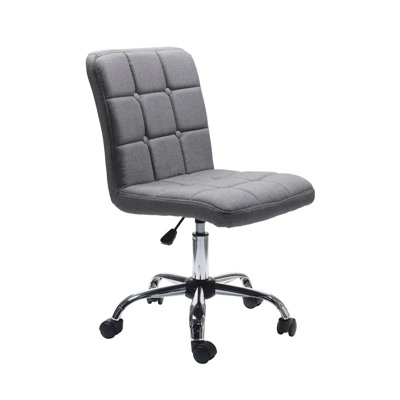 Porthos Home Alice Tufted Fabric Office Chairwith Metal Base