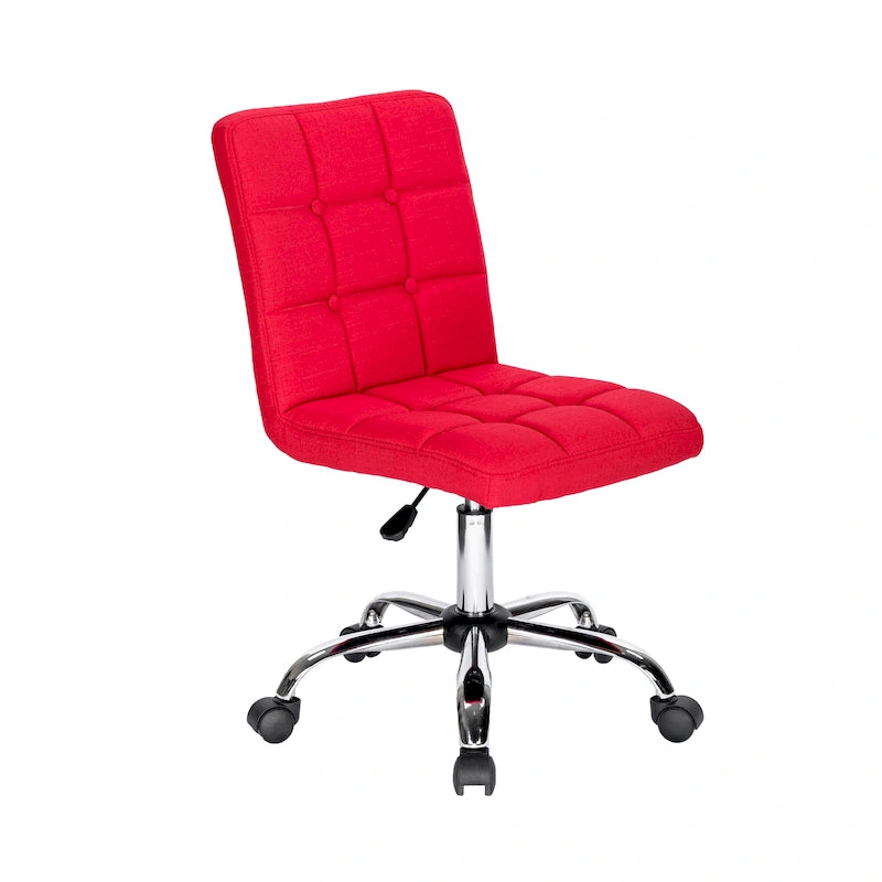 Porthos Home Alice Tufted Fabric Office Chairwith Metal Base