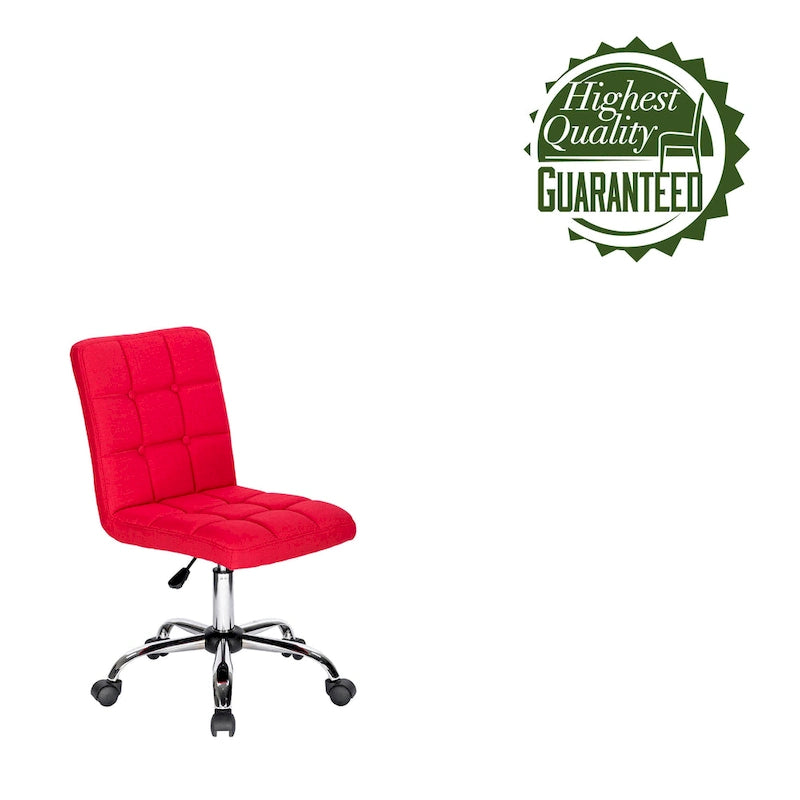 Porthos Home Alice Tufted Fabric Office Chairwith Metal Base