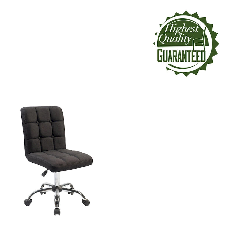 Porthos Home Alice Tufted Fabric Office Chairwith Metal Base