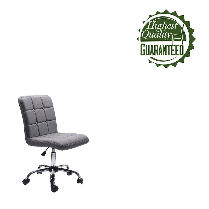 Porthos Home Alice Tufted Fabric Office Chairwith Metal Base