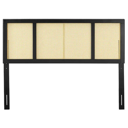 Benson Modern Queen Size Black Wooden Headboard