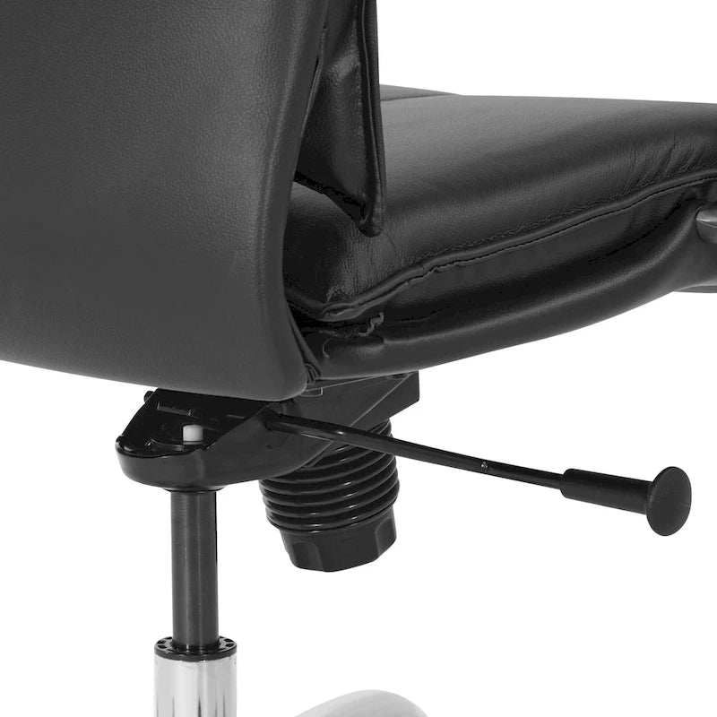 Deluxe High Back Black Executive Leather Chair