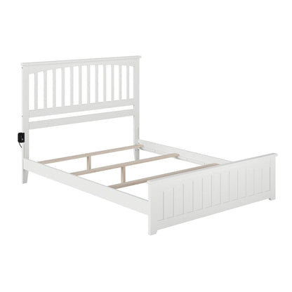 Mission Queen Foundation Bed Frame with Matching Footboard in White