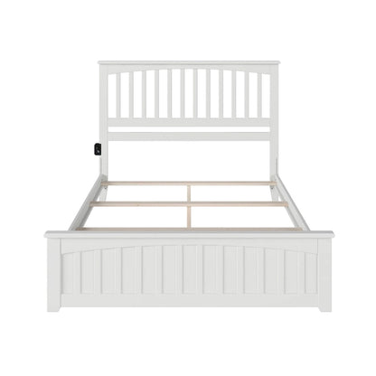 Mission Queen Foundation Bed Frame with Matching Footboard in White