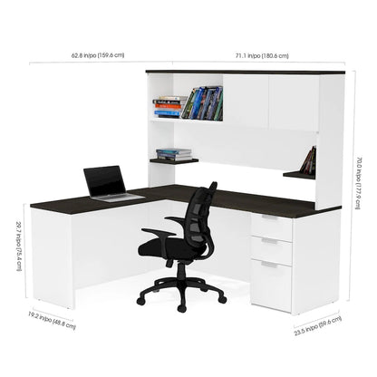 Bestar Pro-Concept Plus L-Desk with Hutch