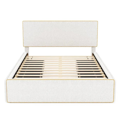 Full Size Upholstered Platform Bed with 4 Drawers