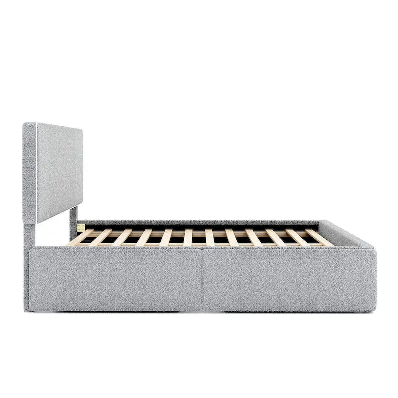 Full Size Upholstered Platform Bed with 4 Drawers