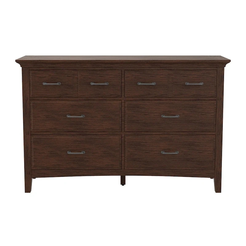 OSP Home Furnishings Modern Mission Queen Bedroom Set with 2 Nightstands and 1 Dresser