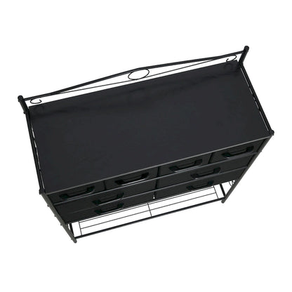 Household Essentials Victoria Dresser Table Storage Organizer with 8 Drawers and Shoe Shelf