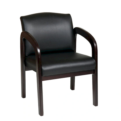 Espresso Finish Wood Visitor Chair