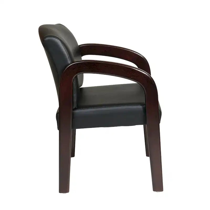 Espresso Finish Wood Visitor Chair