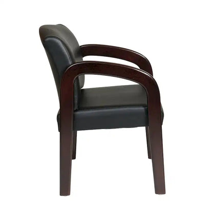 Espresso Finish Wood Visitor Chair