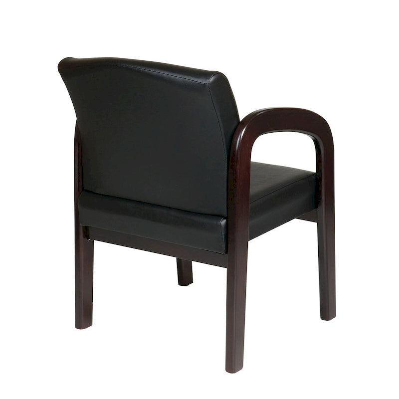 Espresso Finish Wood Visitor Chair