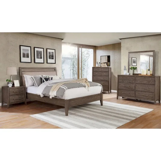 Furniture of America Ninn Rustic Grey Solid Wood Platform Bed