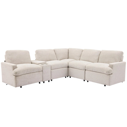 Metal 104 Power Recliner Corner Sofa Home Theater Reclining Sofa Sectional Couches with Storage Box, Cup Holders, USB Ports and Powe - image 19
