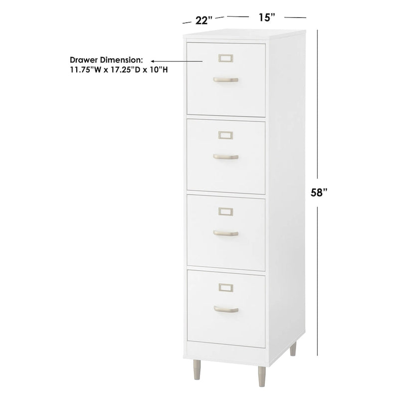 Carson Carrington Erfjord 4-Drawer Filing Cabinet