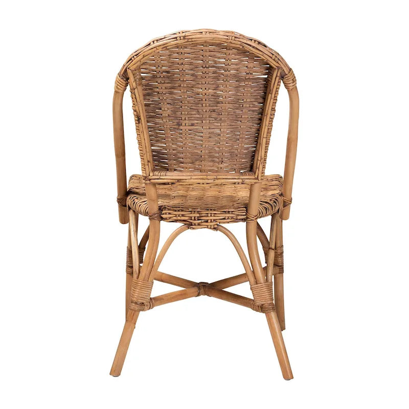 Neola Modern Bohemian Natural Rattan Dining Chair