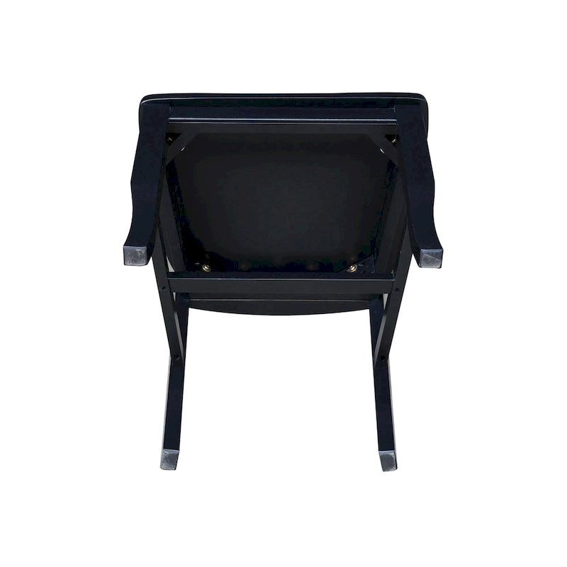 Double X-Back Solid Wood Chairs - Set of Two