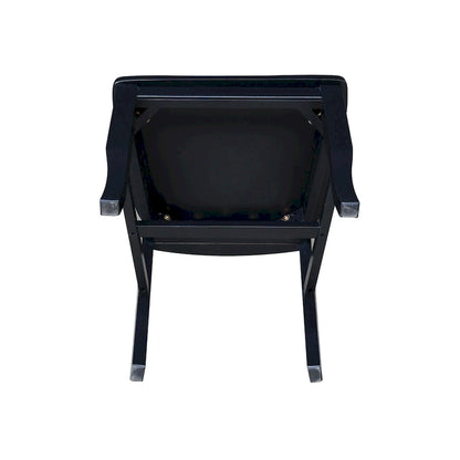 Double X-Back Solid Wood Chairs - Set of Two