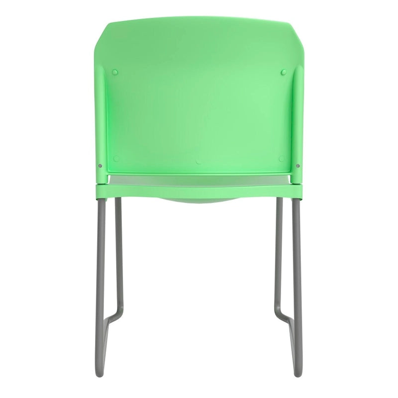 880 lb. Capacity Full Back Contoured Stack Chair with Powder Coated Sled Base