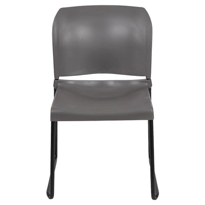 880 lb. Capacity Full Back Contoured Stack Chair with Powder Coated Sled Base