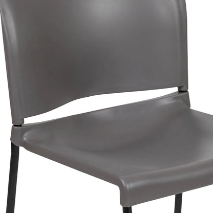 880 lb. Capacity Full Back Contoured Stack Chair with Powder Coated Sled Base