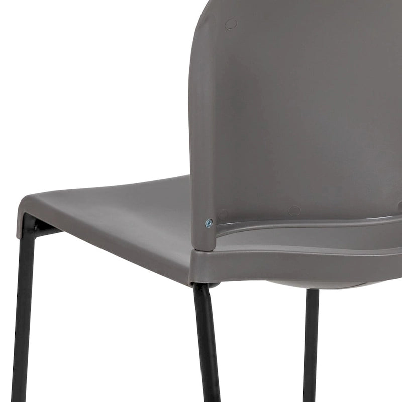 880 lb. Capacity Full Back Contoured Stack Chair with Powder Coated Sled Base