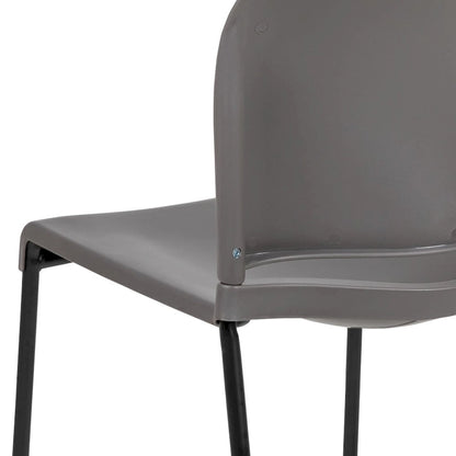 880 lb. Capacity Full Back Contoured Stack Chair with Powder Coated Sled Base
