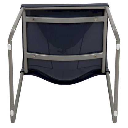 880 lb. Capacity Full Back Contoured Stack Chair with Powder Coated Sled Base