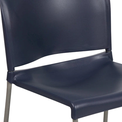 880 lb. Capacity Full Back Contoured Stack Chair with Powder Coated Sled Base