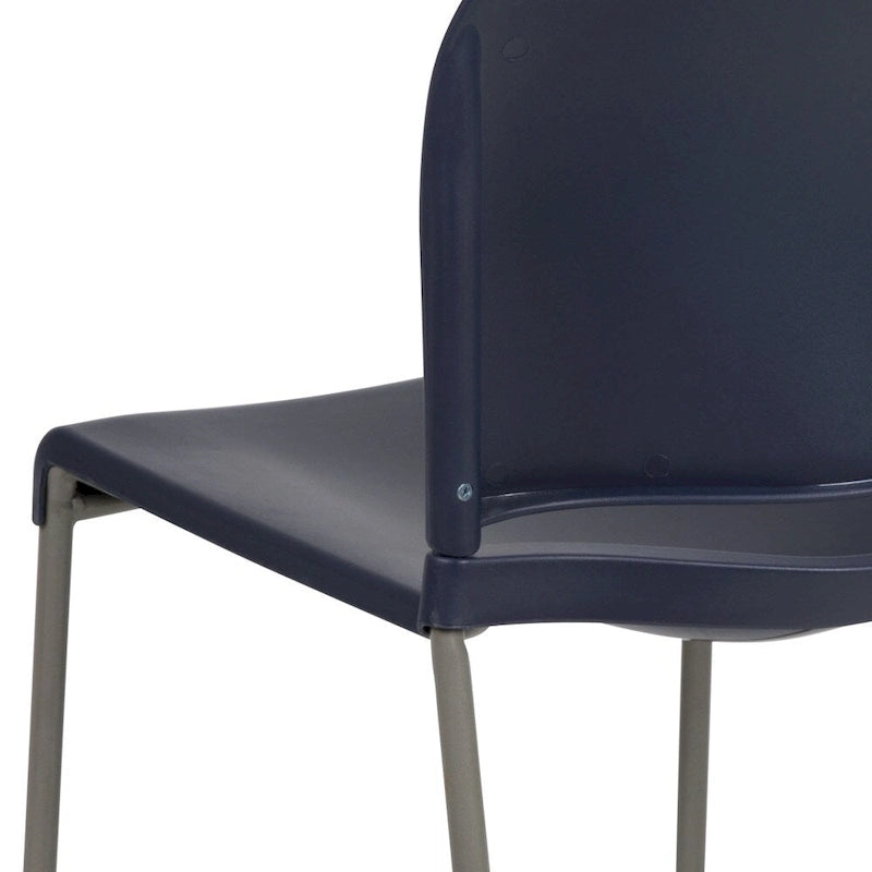 880 lb. Capacity Full Back Contoured Stack Chair with Powder Coated Sled Base
