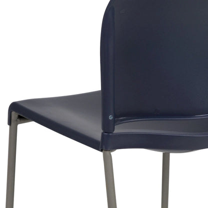 880 lb. Capacity Full Back Contoured Stack Chair with Powder Coated Sled Base