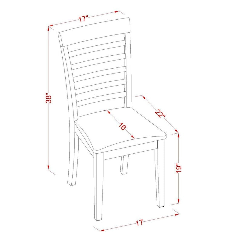 East West Furniture 3 Piece Modern Table Set- A Round Table with Dropleaf and 2 Kitchen Dining Chairs, Mahogany (Seats Option)