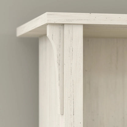 Salinas 60W L Shaped Desk with Hutch and Lateral File Cabinet in White