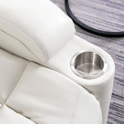 Power Leather Recliner Chair Home Theater Seating Soft