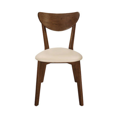 Markus Tan and Chestnut Open Back Dining Chairs (Set of 4)